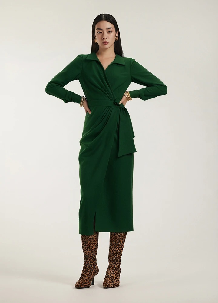 1739959756414.jpg Margot Dress Forest Green - Image 1