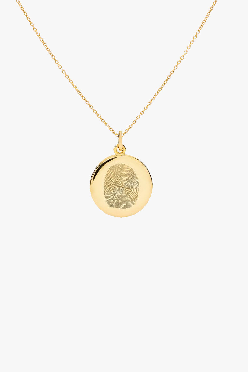 Coliersmallcoinwithfingerprint2.jpg Little Coin Necklace With Fingerprint - Image 1