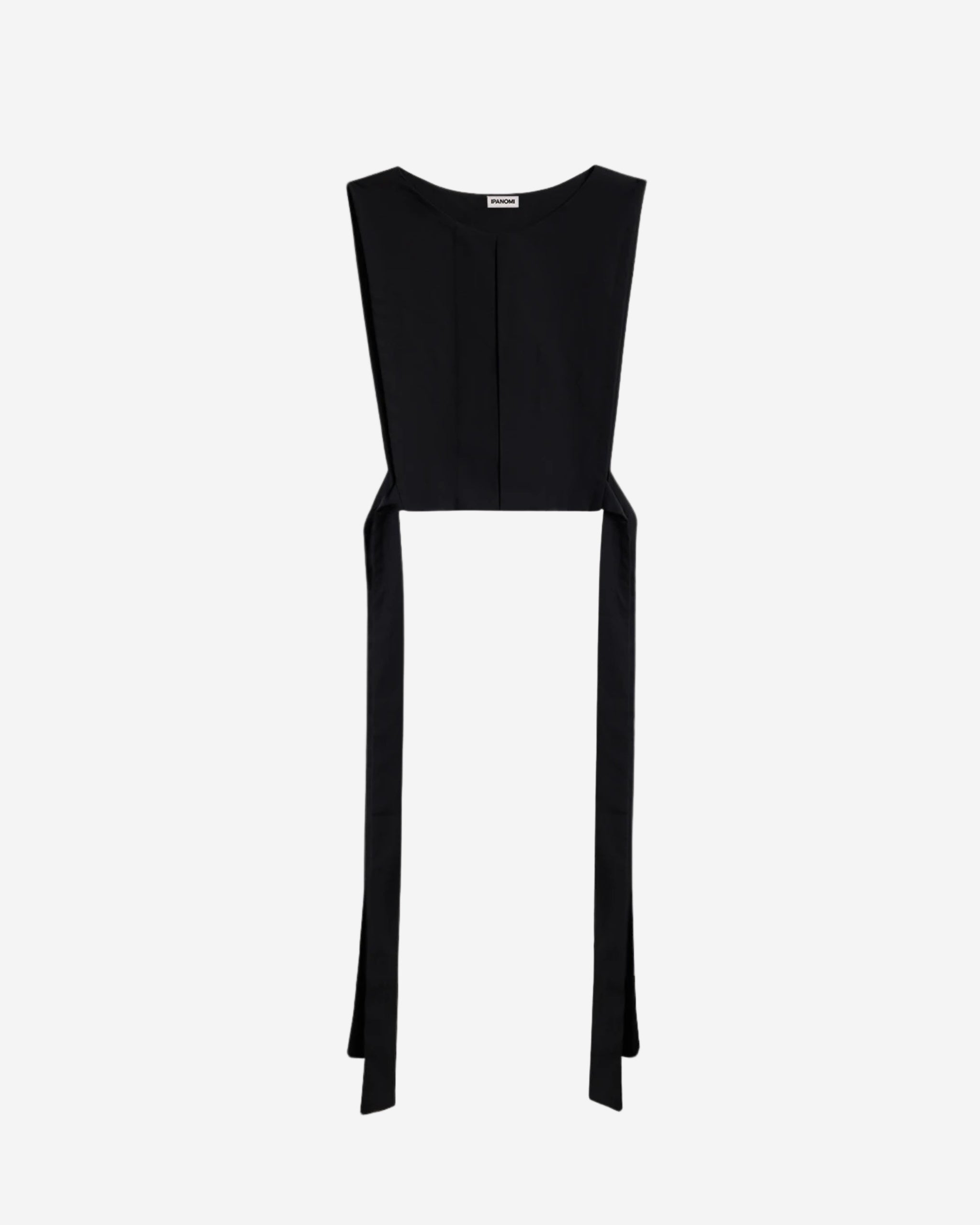 Guler-vesta-din-poplin-de-bumbac-organic-negru-ipanomi-1.jpg Collar-vest in organic cotton poplin, black - Image 1
