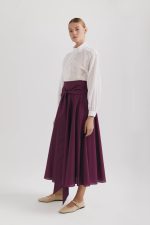 Elegant cotton veil shirt, midi, white - Image 2