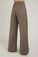 Elegant long beige cotton twill trousers - Image 3