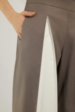 Elegant long beige cotton twill trousers - Image 4