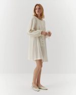 Cotton summer jumpsuit, wide, ivory