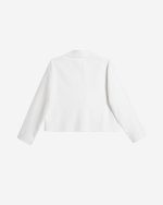 Elegant city stylish oversized hemp jacket, short, white - Image 2