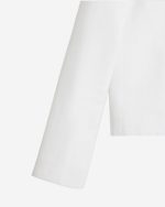 Elegant city stylish oversized hemp jacket, short, white - Image 3
