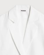 Elegant city stylish oversized hemp jacket, short, white - Image 4