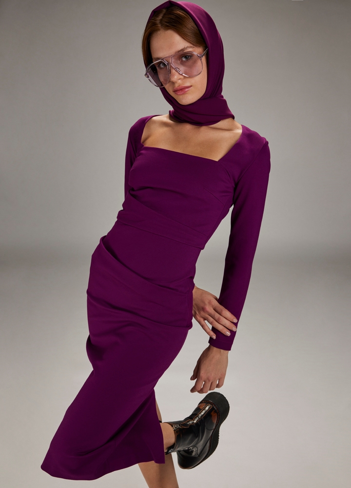 ac_fw23_vigo_dress__1_.jpg Vigo Dress Dark Fuchsia - Image 1