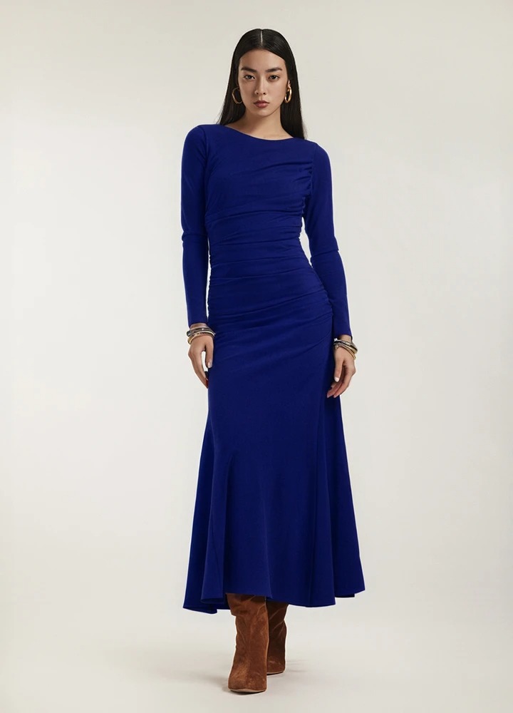 agua_dress_indigo_blue-01.jpg Agua Dress Indigo Blue - Image 1