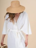 Kimono made of hemp and cotton, white - Image 2