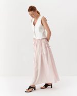 Elegant hemp waistcoat, short, white - Image 2