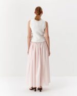 Elegant hemp waistcoat, short, white - Image 4