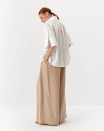 Organic cotton casual shirt, long, white - Image 2