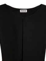 Collar-vest in organic cotton poplin, black - Image 2
