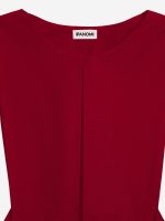 Collar-vest in organic cotton poplin, red - Image 2