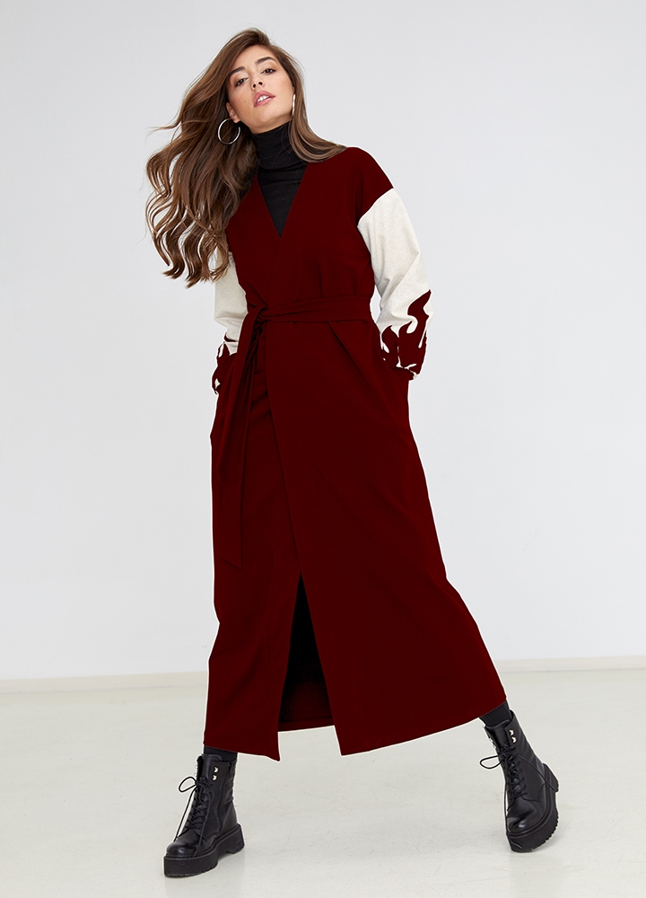 mystic_cardigan_grena.jpg Mystic Cardigan Red Plum - Image 1