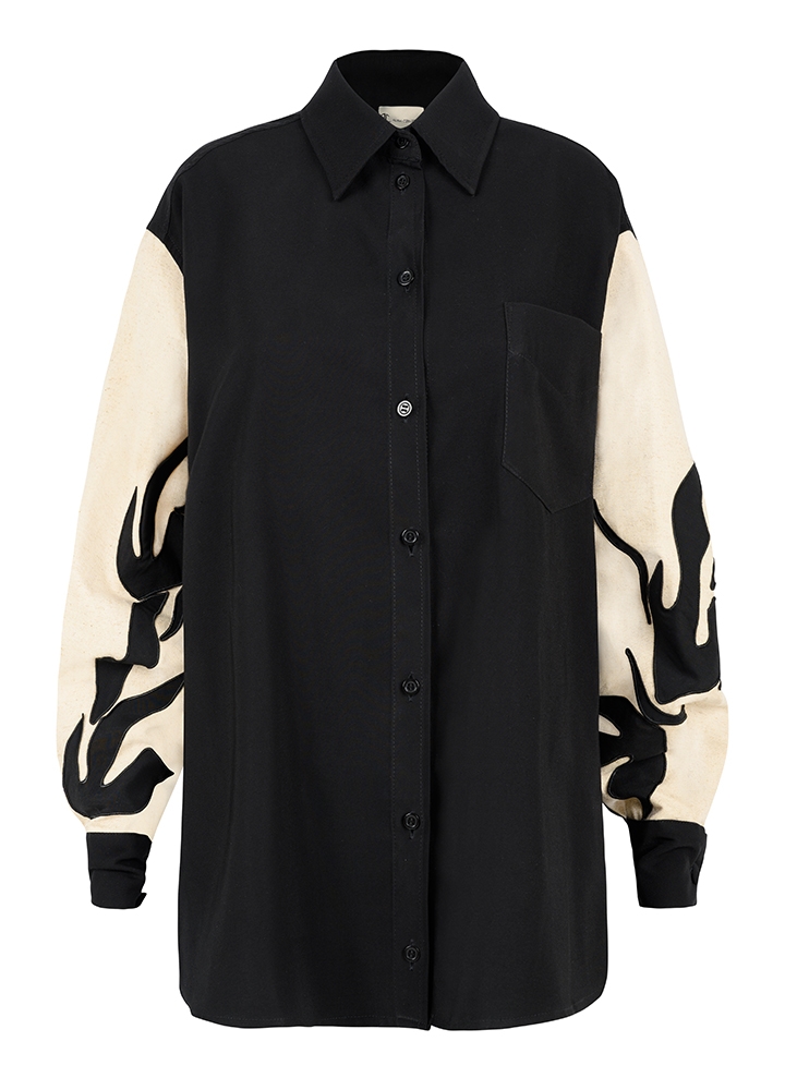 nova_black_beige.jpg Nova Shirt Beige & Black - Image 1