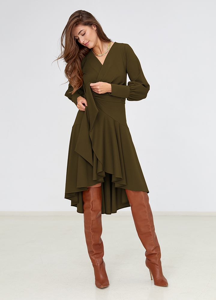 rochie_moringa.jpg Moringa Dress Khaki Green - Image 1