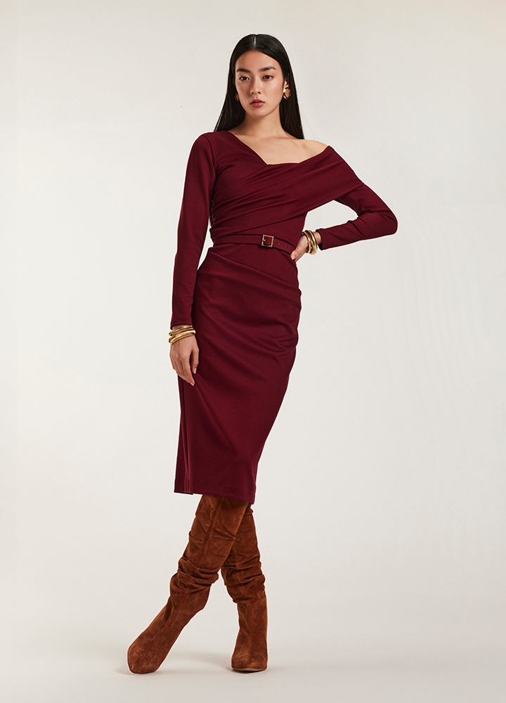 ssd-15174.jpg Claret Dress Burgundy Red - Image 1