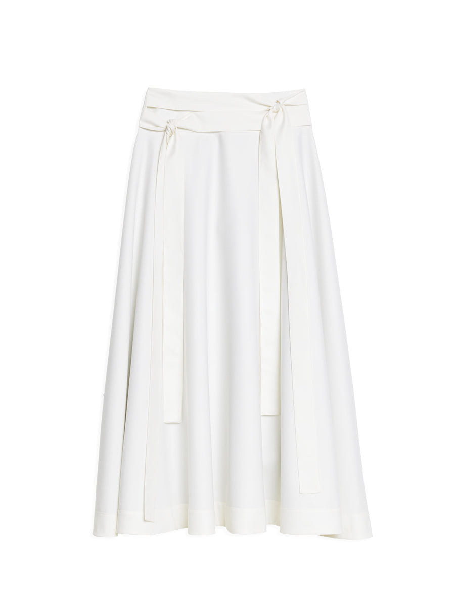 Ipanomi8dec5446.jpg Elegant Italian wool skirt with cords, white - Image 1