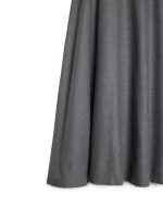 Cotton flannel office skirt, midi, gray - Image 3
