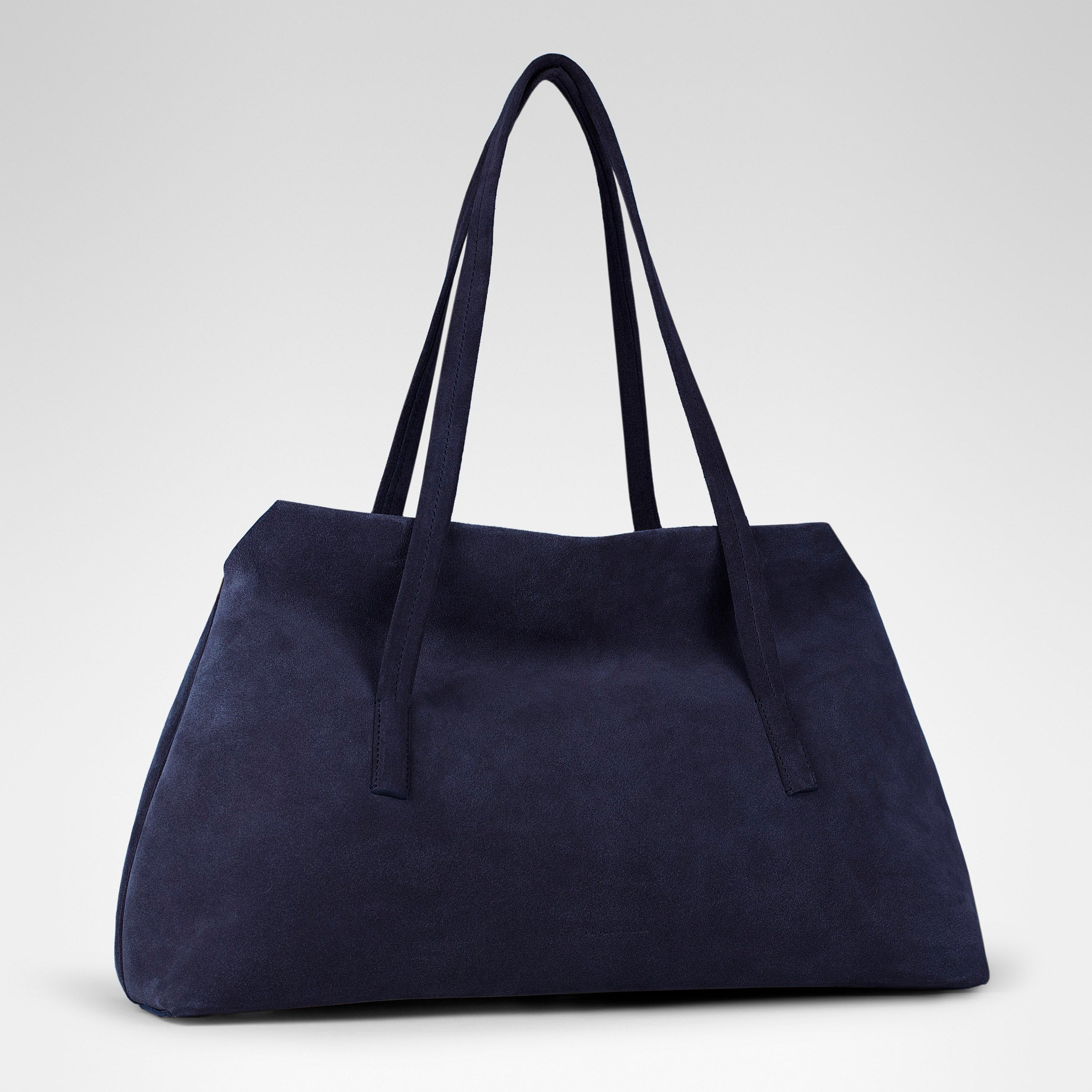 MaestosoAuroraToteMidnightSuede.jpg Aurora Tote - Midnight Blue Suede - Image 1