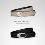 INFINITY REVERSIBLE BELT - BLACK & TAPIOCA - Image 3
