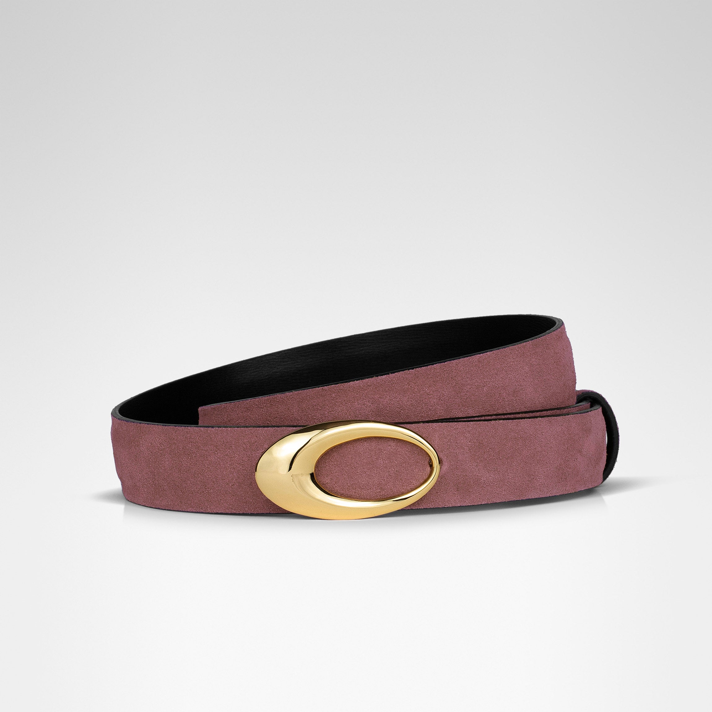 MaestosoInfinityRoseBrownSuede.jpg INFINITY REVERSIBLE BELT - ROSE BROWN SUEDE - Image 1