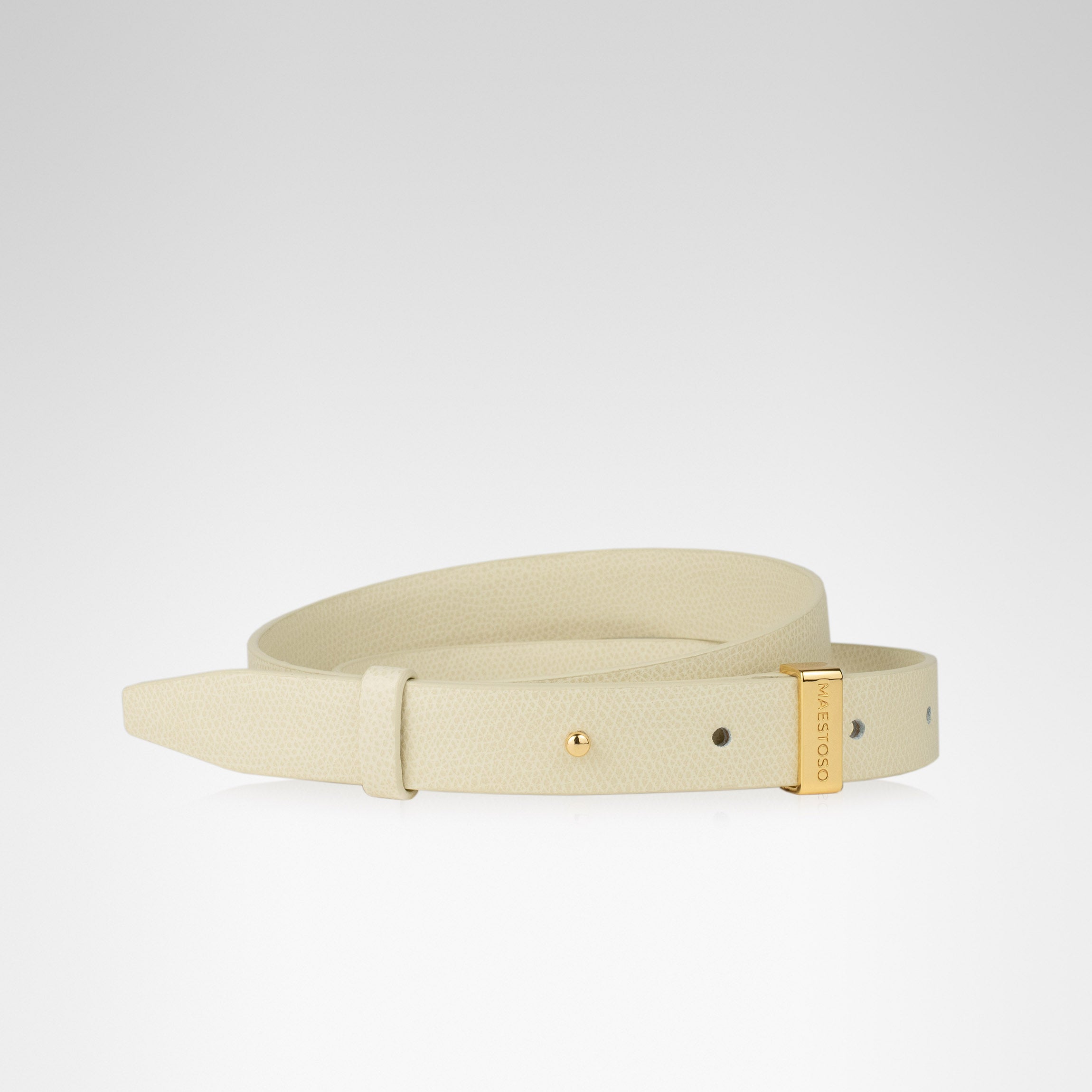 MaestosoLeaBeltCream_b526377d-2ecc-4e2b-b828-bd559a1258ab.jpg LEA BELT - CREAM - Image 1