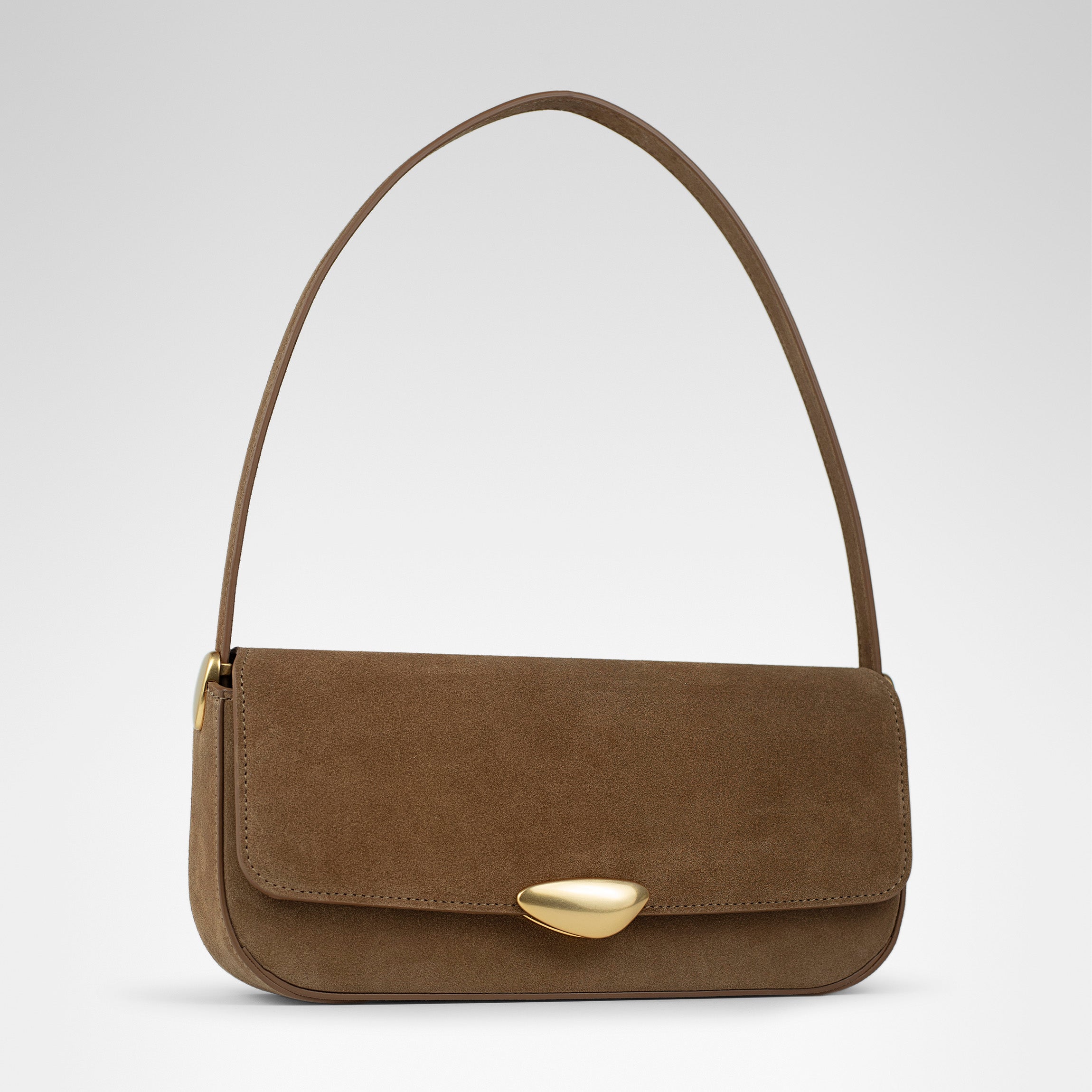 MaestosoNoaBaguetteCoffeeSuede.jpg Noa Baguette - Coffee Suede - Image 1