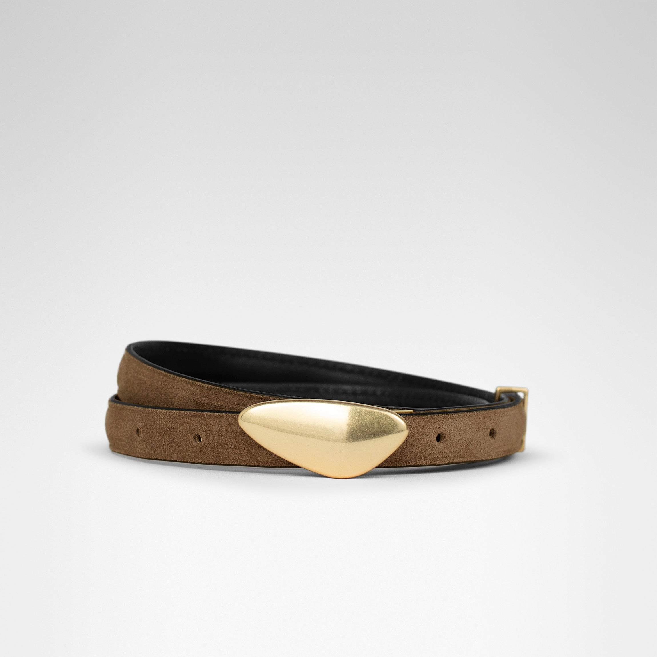MaestosoNoaBeltCoffeeSuede.jpg Noa Reversible Belt - Coffee Suede - Image 1