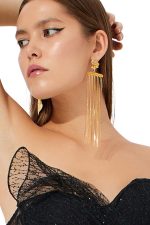 Long Chain Snail Earrings - Image 4