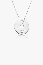 Mantra I Am Happiness Silver Necklace - Image 2