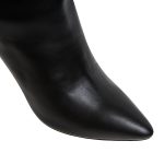 Milla Black Leather Boots, Under Knee - Image 5