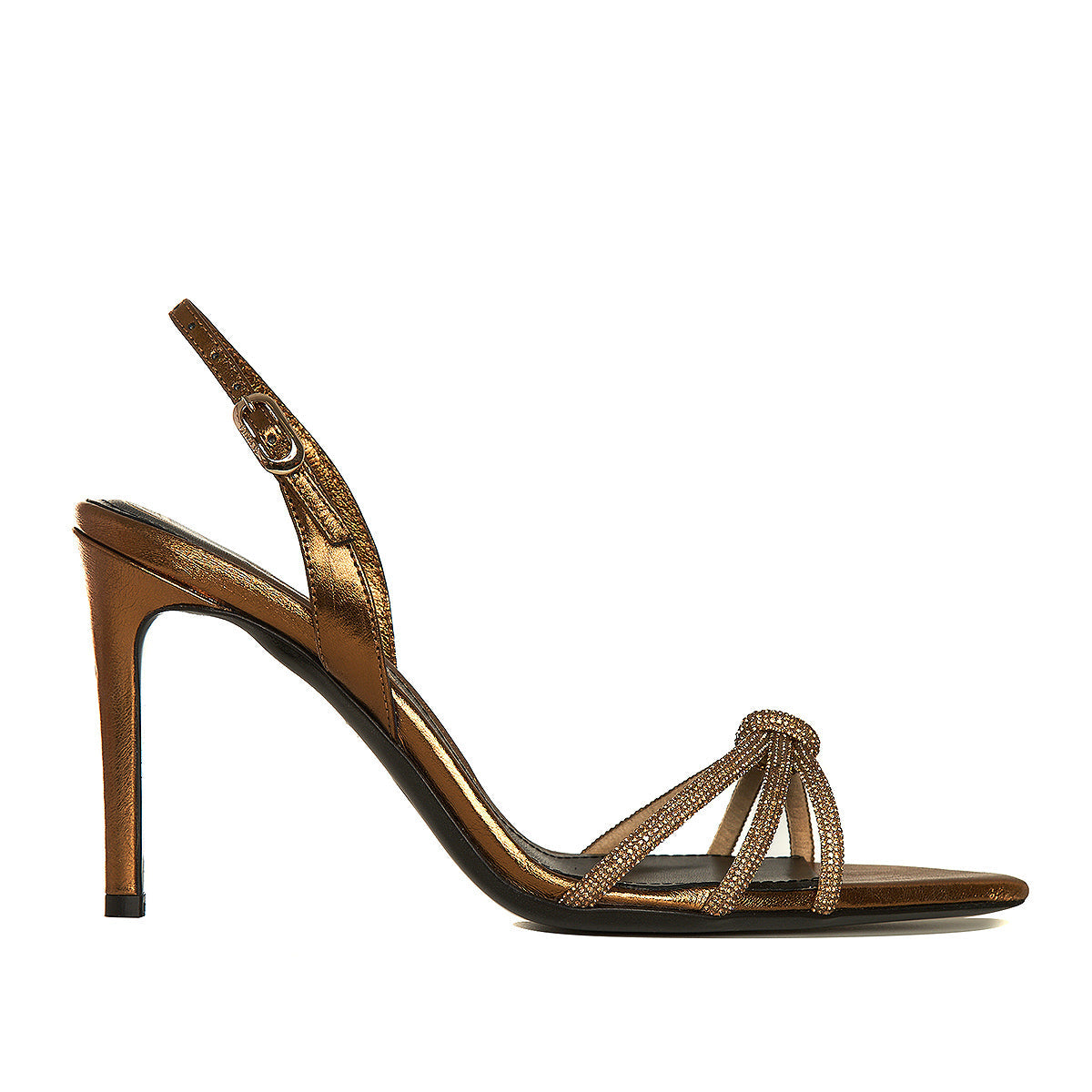 DSC07394.jpg Daisy Antique Gold Crystals and Leather Sandals - Image 1