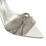 Daisy White Crystals Leather Sandals - Image 5
