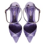 Thea Lavender Satin Sandals - Image 4