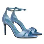 Thea Baby Blue Satin Sandals - Image 2
