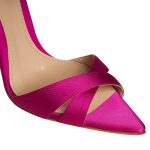Thea Plum Satin Sandals - Image 5
