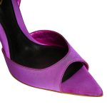 Vicky Plum Violet Satin Sandals - Image 5
