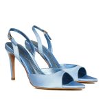 Vicky Baby Blue Satin Sandals - Image 2