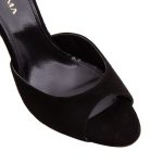 Vicky Black Suede Mules - Image 5