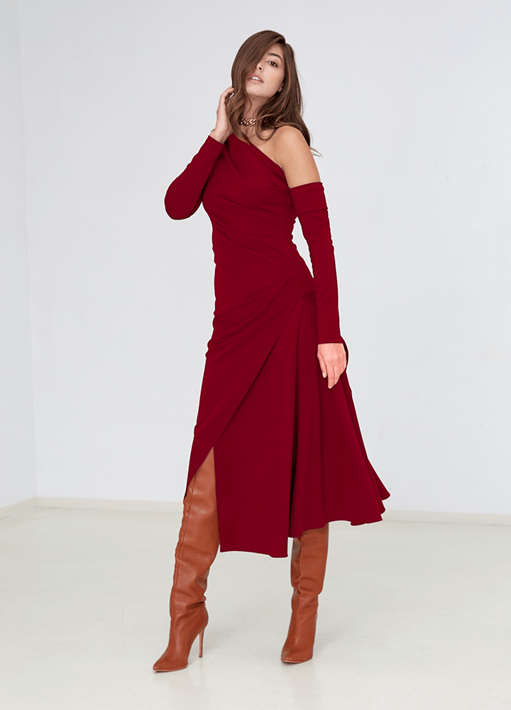 melrose_dress_rosu_inchis_diva_18 Melrose Dress Classic Red - Image 1